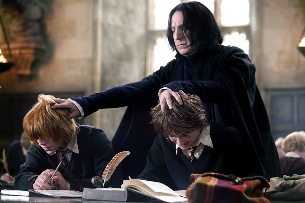 Rickman played the sinister potions master Severus Snape.