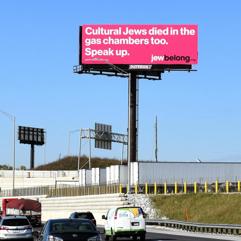 Many JewBelong ads across the country have been vandalized.