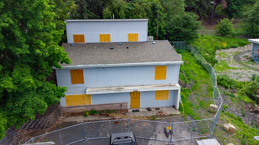 The house where four University of Idaho students were murdered in Moscow.