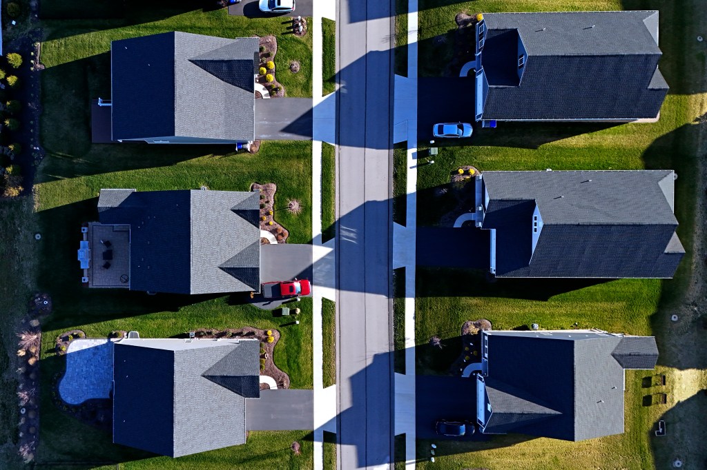 Aeriel view of housing development