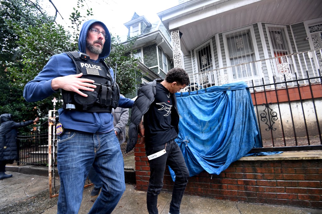 Federal agents raid the the home (3259 Hull Ave., Bronx.) where illegal migrant squatters have been living in