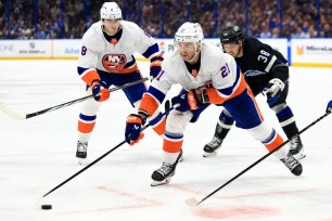 Kyle Palmieri #21 of the New York Islanders