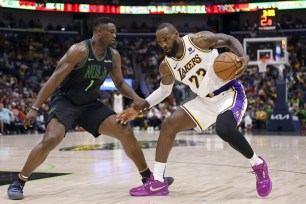 Lebron James and the Lakers take on Zion Williamson and the Pelicans Tuesday night in New Orleans.