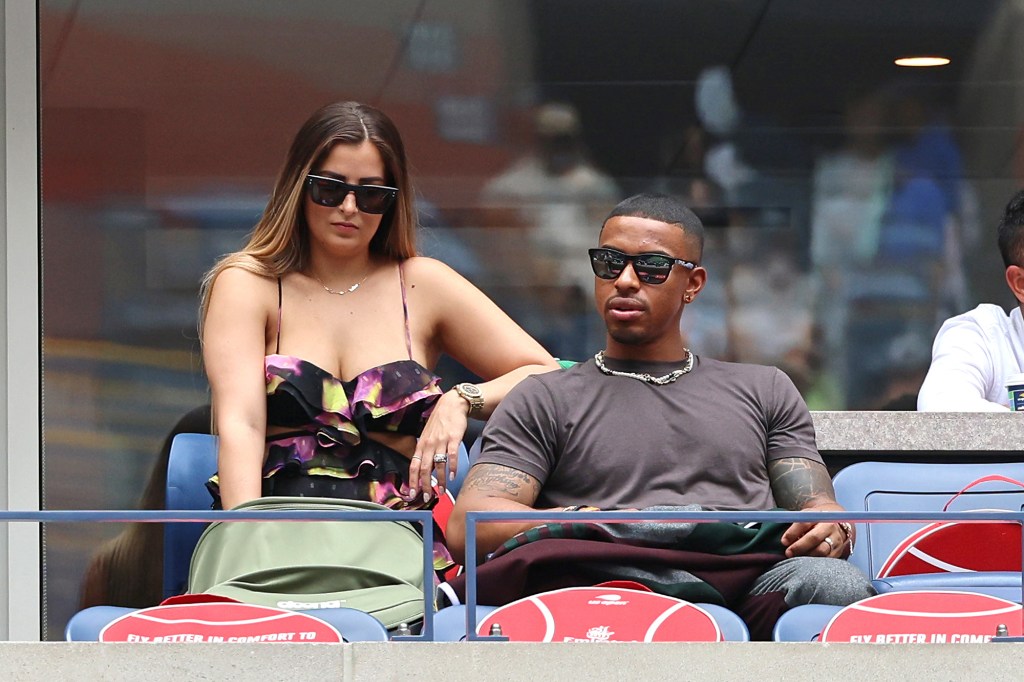 Francisco Lindor and his wife, Katia, are pictured at last year's U.S. Open.