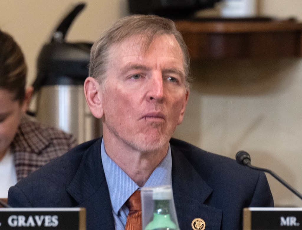 United States Representative Paul A. Gosar (Republican of Arizona) listens during the US House Committee on Natural Resources hearing 