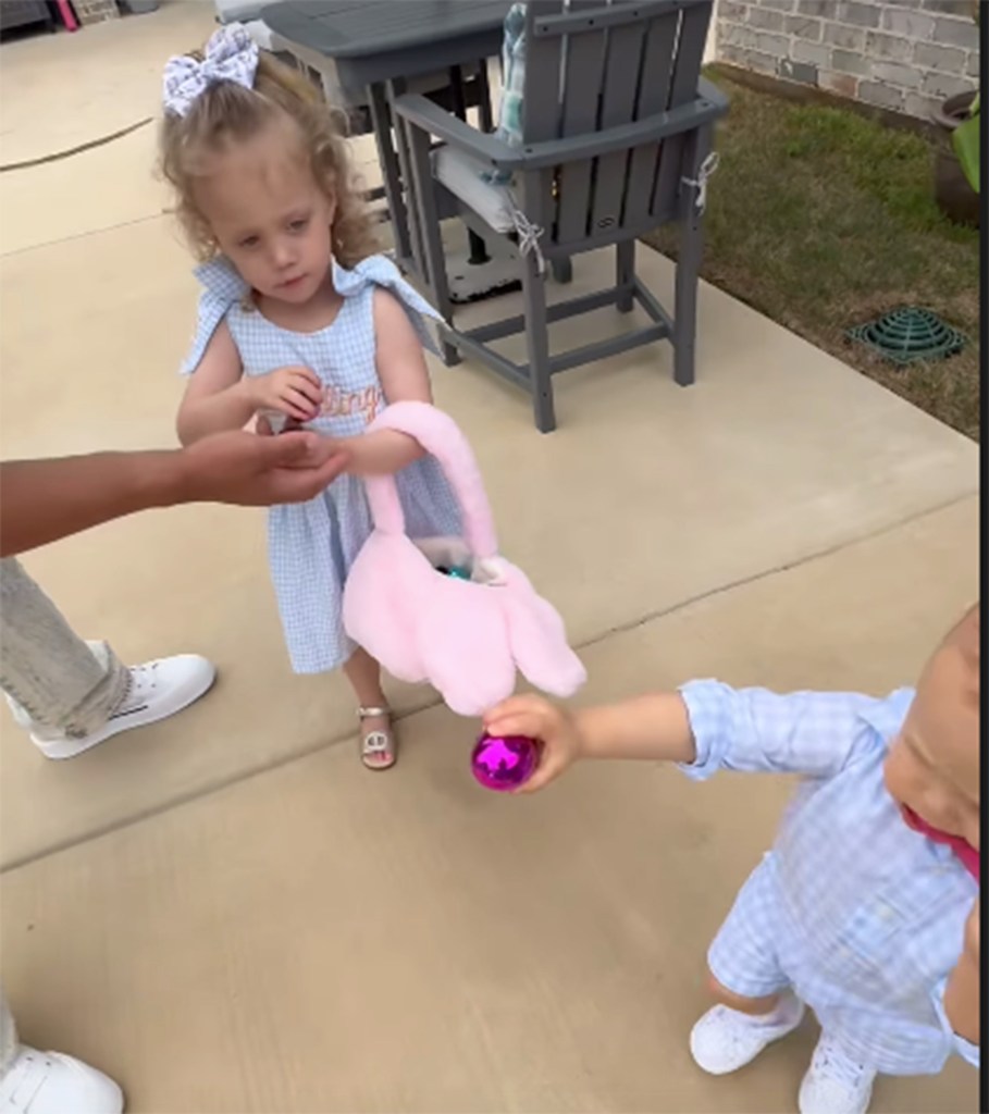 Patrick Mahomes and wife Brittany celebrate Easter with their two children.