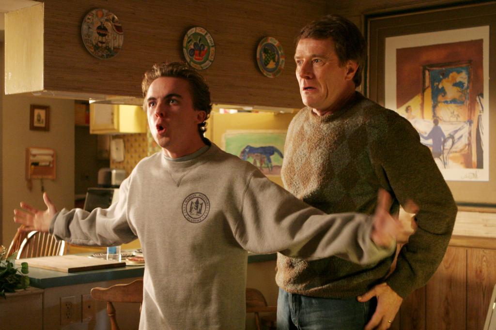 Frankie Muniz and Bryan Cranston as Malcolm and his dad Hal in "Malcolm in the Middle," which aired on Fox from 2000-2006.