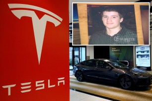 A Tesla model 3 car is seen at the automaker's showroom in Singapore, October 22, 2021