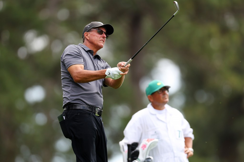 Phil Mickelson shot a 1-over in the first round of the Masters on Thursday.