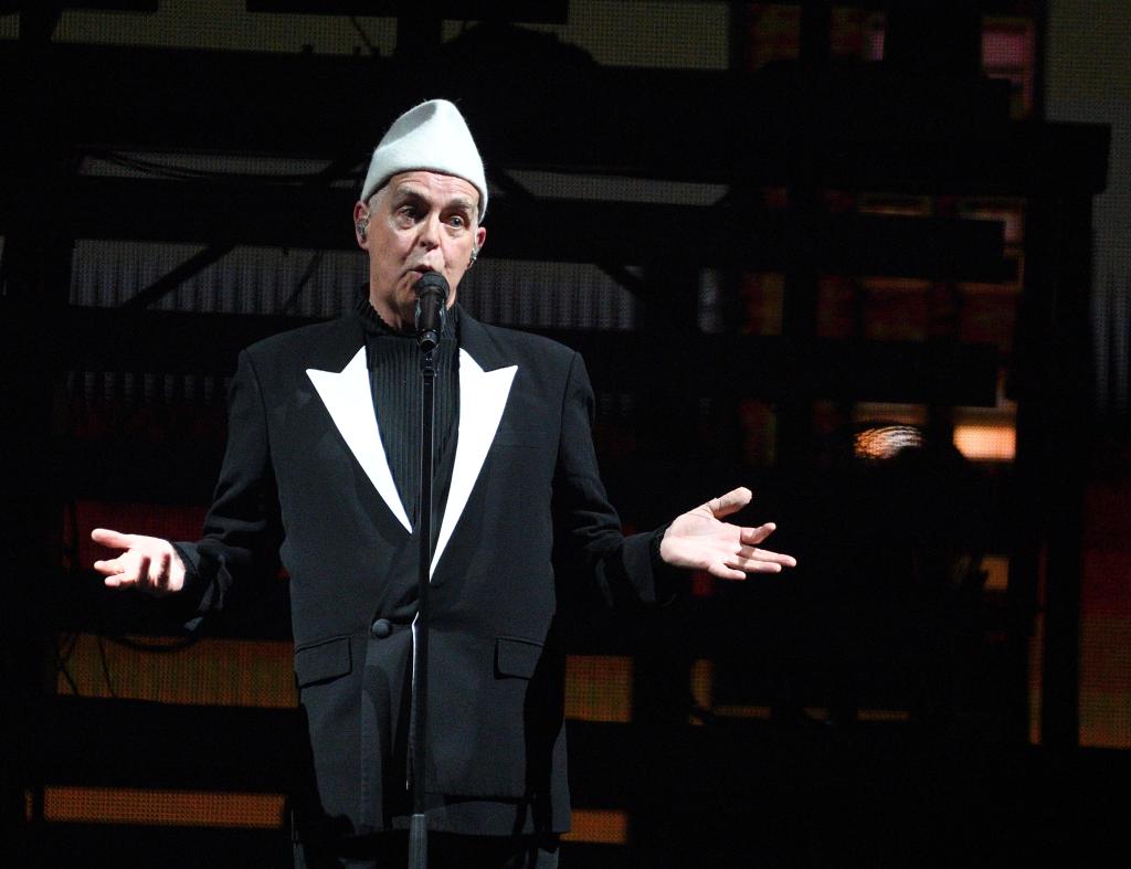 Neil Tennant of Pet Shop Boys performs at Wembley Arena in London on June 17, 2023.