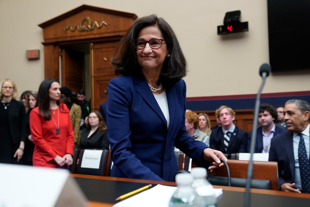 Columbia University president Minouche Shafik testified before the House Education and the Workforce Committee on April 17, 2024.