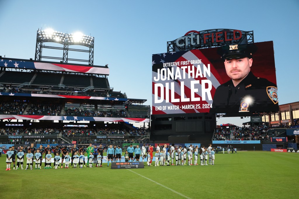 The ceremony was the third time in three weeks that Diller and his family were honored at Citi Field.