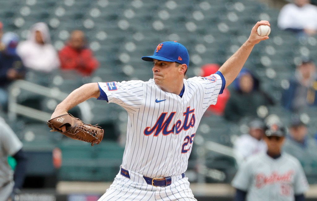 Mets relief pitcher Brooks Raley was placed on the IL