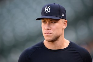 Aaron Judge started in left field for the first time in his career during the Yankees' loss to the Orioles on April 29, 2024. 