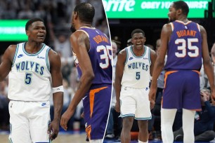 Anthony Edwards trash-talks Kevin Durant during Timberwolves' dominant playoff win