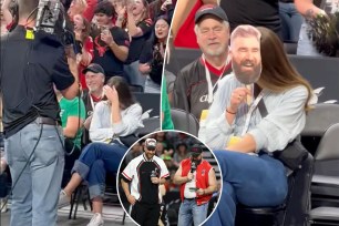 Kylie Kelce was modest when she received a warm welcome from fans at the live taping of her husband Jason Kelce and Travis Kelce's "New Heights" podcast on Thursday. 