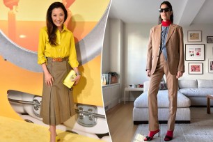 Style sandwiching is the hottest new styling trend, as shown on Michelle Yeoh and Leandra Medine Cohen