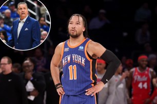 Knicks point guard Jalen Brunson was surprised by the report that Kentucky head coach John Calipari planned to leave for Arkansas.