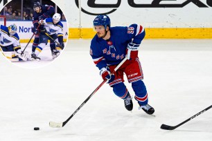 Jack Roslovic could return to the Rangers' lineup Tuesday night against the Islanders after being a healthy scratch Sunday.