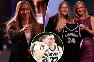 Kate Martin gets WNBA Draft surprise with Aces pick while supporting Caitlin Clark