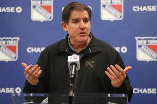 Rangers coach Peter Laviolette