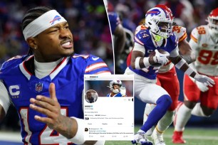 Stefon Diggs likes a post on X calling Bills fans "the worst fanbase." 