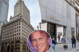 Jeff Sutton and the Prada building and the Crown Buildings