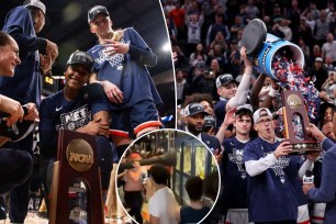 The University of Connecticut has both its men and women's teams in the Final Four this weekend, and the school took precautions to ensure the safety of those who will be celebrating on its campus — after last year's mayhem when the men's basketball team won the 2023 NCAA title. 