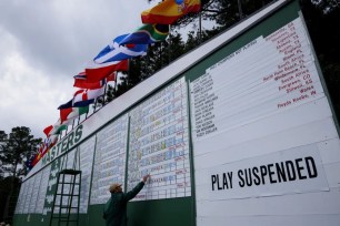 Last year's Masters was affected by rain, and Thursday's first round likely will have a weather delay, too.