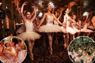 Hundreds of ballet dancers go on tippy toes simultaneously to break Guinness World Record at NYC’s Plaza Hotel