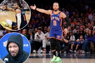 Jalen Brunson and the Knicks were eliminated by the Heat in the NBA playoffs last year.