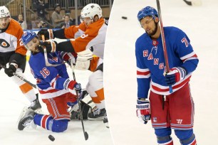 rangers lose to flyers