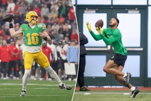 Oregon teammates Bo Nix and Troy Franklin will be reunited with the Broncos.