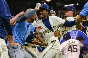 The Rays and Brewers brawled on Tuesday.