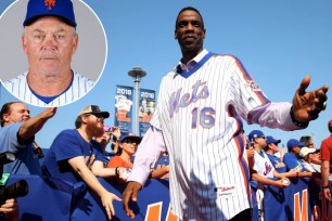 Dwight Gooden and John Gibbons (inset)