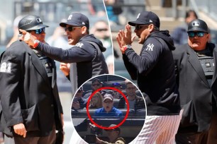 Aaron Boone is ejected from the Yankee game