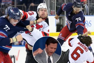 rangers fight lundqvist