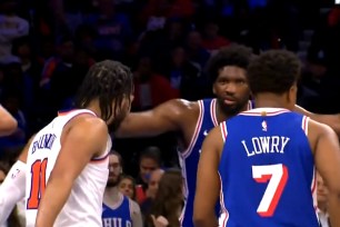 brunson embiid game 3 beef