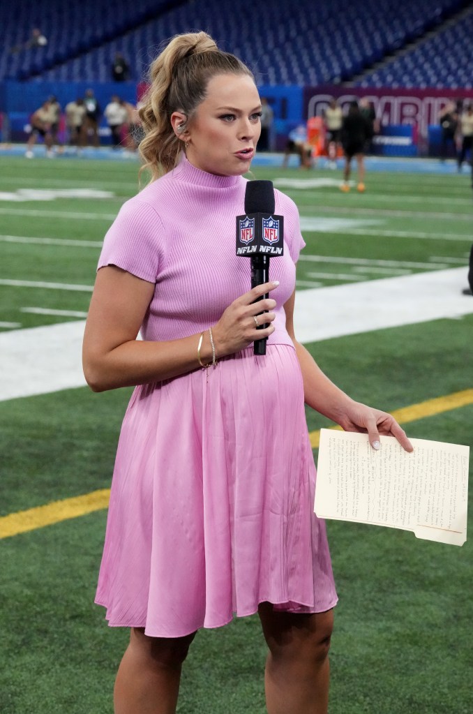 NFL Network reporter Jamie Erdahl during the 2024 NFL Combine at Lucas Oil Stadium on March 2, 2024. 