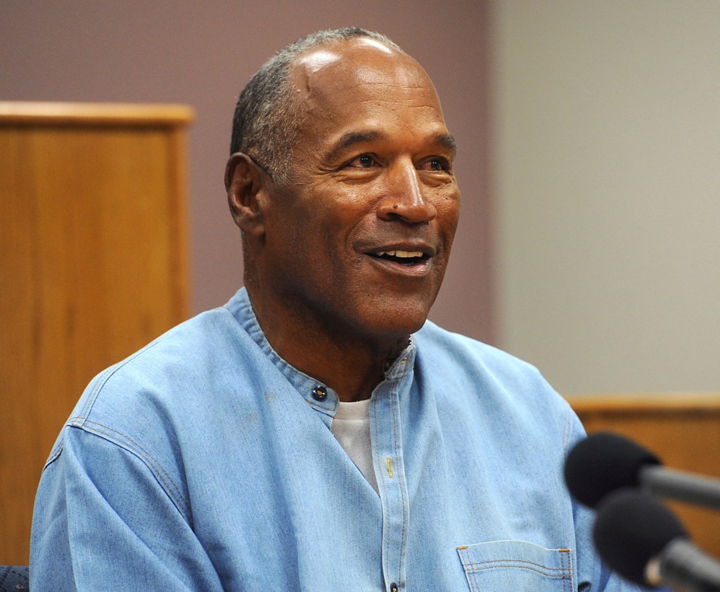 Simpson at his parole hearing at Lovelock Correctional Center in Nevada on July 20, 2017.