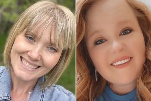 Jilian Kelley, on left, is a blonde white woman. On the right, Veronica Butler is a white woman with red hair.