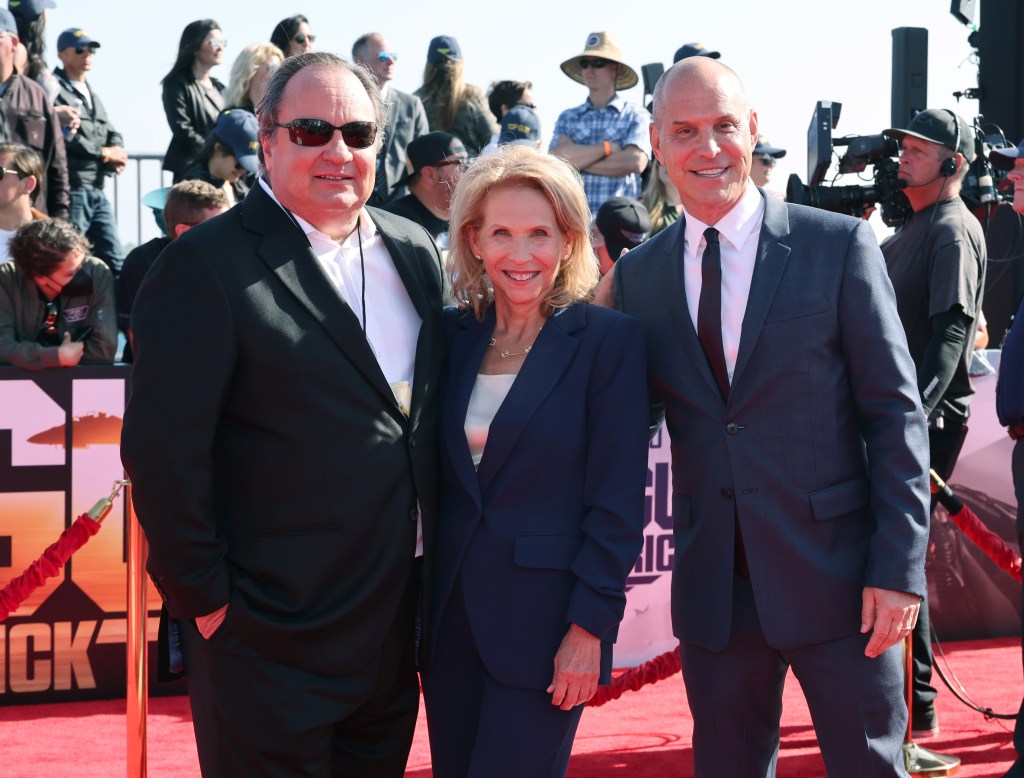 Once close, Bakish (left) and Redstone (center) are now at odds as Paramount is moving closer to merging with Skydance.