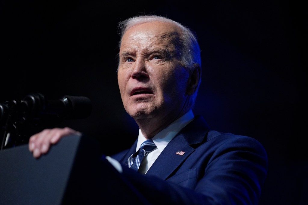 Joe Biden at podium. 