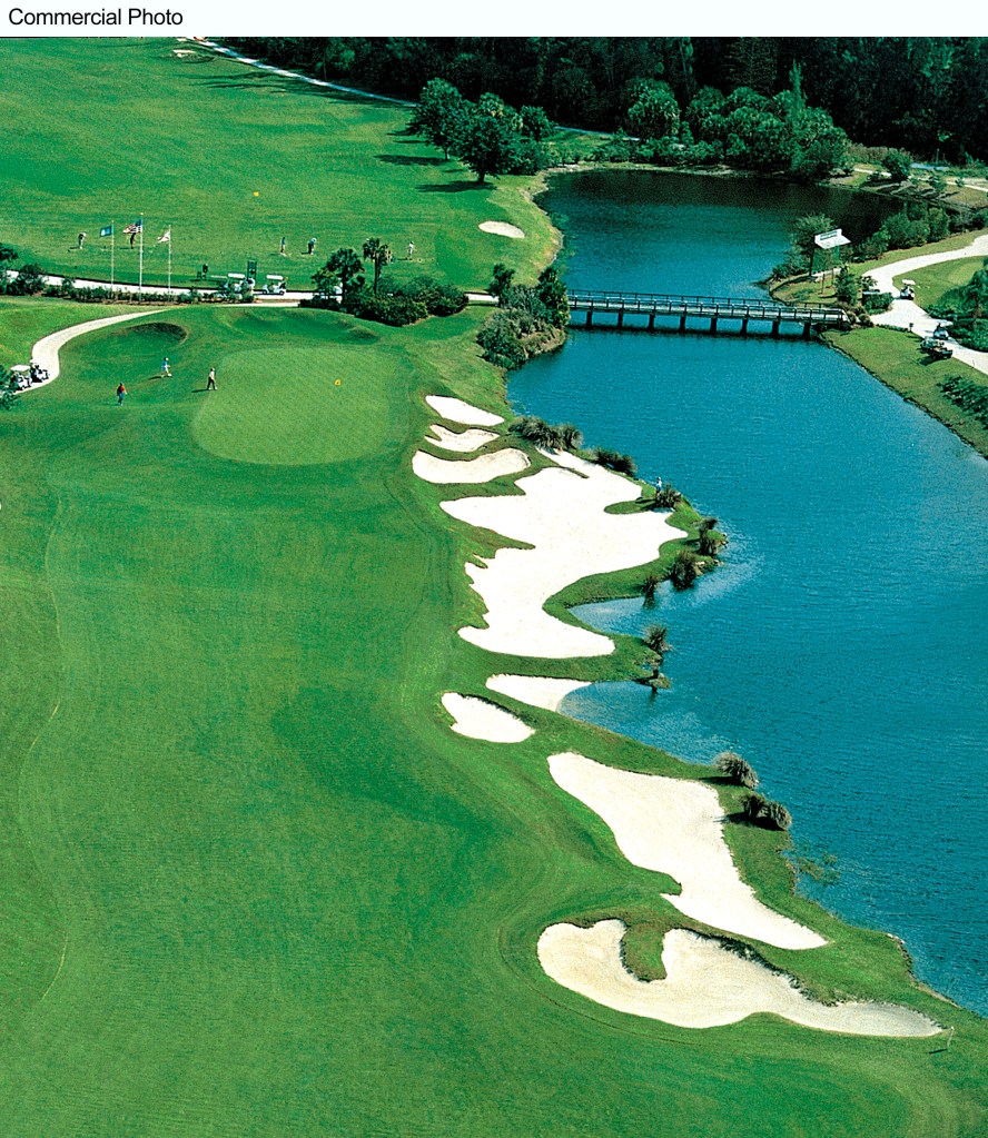 The image above shows the 18th hold at Emerald Dunes in West Palm Beach.