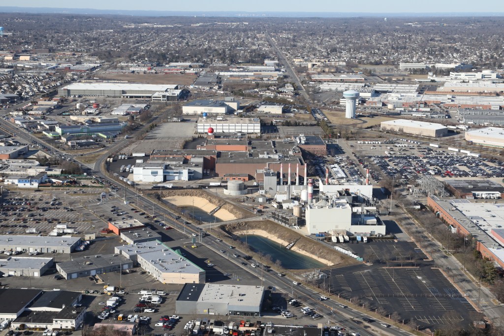 Recharge basins on the former Northrop Grumman facility in Bethpage, New York on March 1, 2020