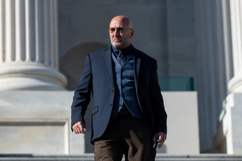 Rep. Clay Higgins, R-La., walks down the House steps after the final votes of the week as members of Congress head home for the holiday recess on Thursday, December 14, 2023.