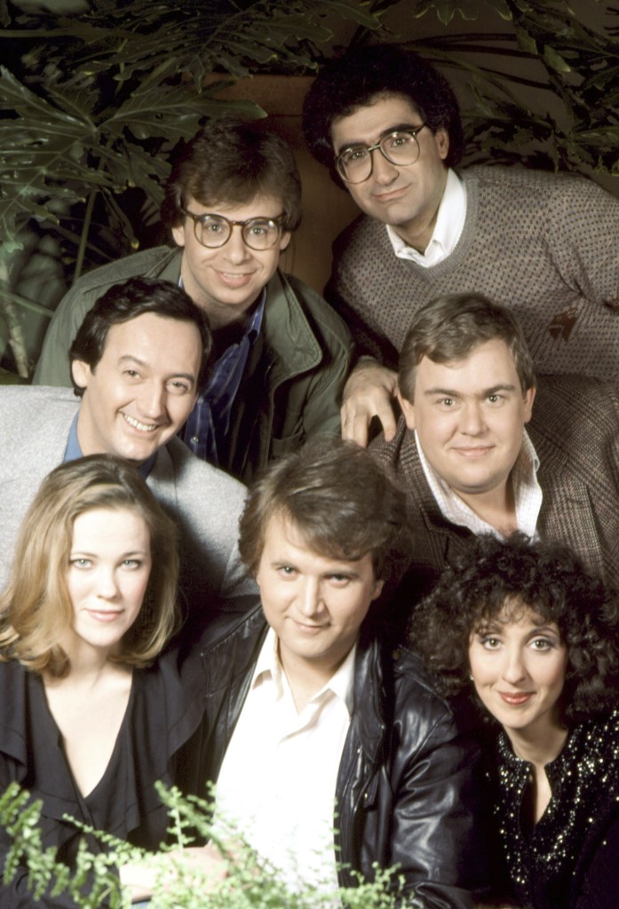 Flaherty' performed on "SCTV" with (clockwise from top left) Rick Moranis, Eugene Levy, John Candy, Andrea Martin, Dave Thomas and Catherine O'Hara.