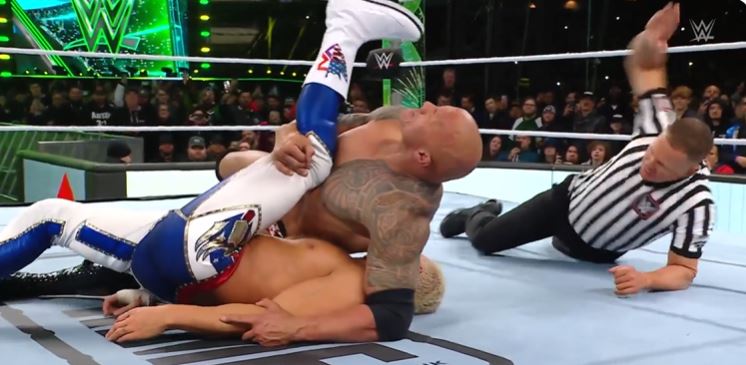 The Rock pins Cody Rhodes to win the Night 1 main event.