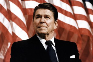 President Ronald Reagan at Durenberger Republican convention Rally.