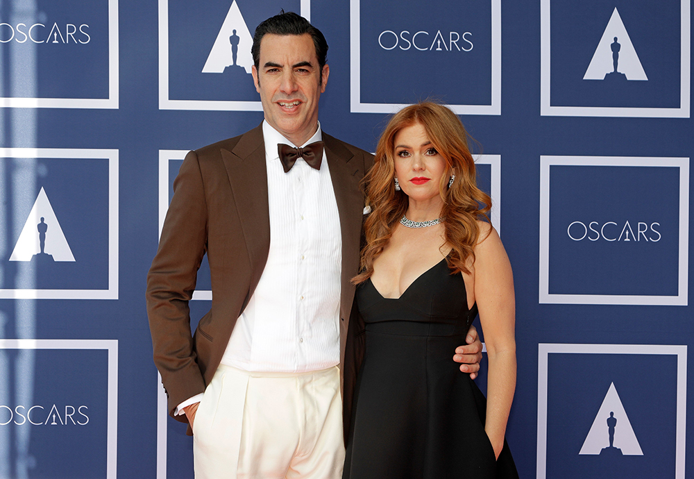 Sacha Baron Cohen and Isla Fisher.